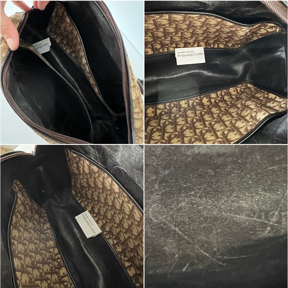 1970s Christian Dior Brown oblique Diorissimo Boston Trotter bag canvas leather - Picture 13 of 16